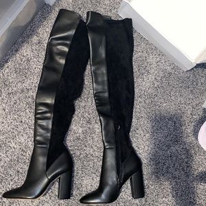 Black over the knee boots
